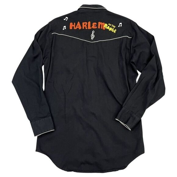 Vtg Katy K Designs M Pearl Snap Embroidered Western Harlem On The Range Shirt - Picture 3 of 8
